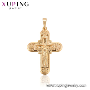 33777 xuping novo estilo ouro cruz moda pingente religioso para senhoras